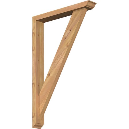 Ekena Millwork Traditional Traditional Smooth Bracket w/ Offset Brace, Western Red Cedar, 3 1/2"W x 22"D x 34"H BKT0402X22X34TRA01SWR